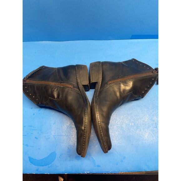 Nine West Vintage America Collection Black Leather Cowgirl Boots size 6 M - Picture 5 of 11